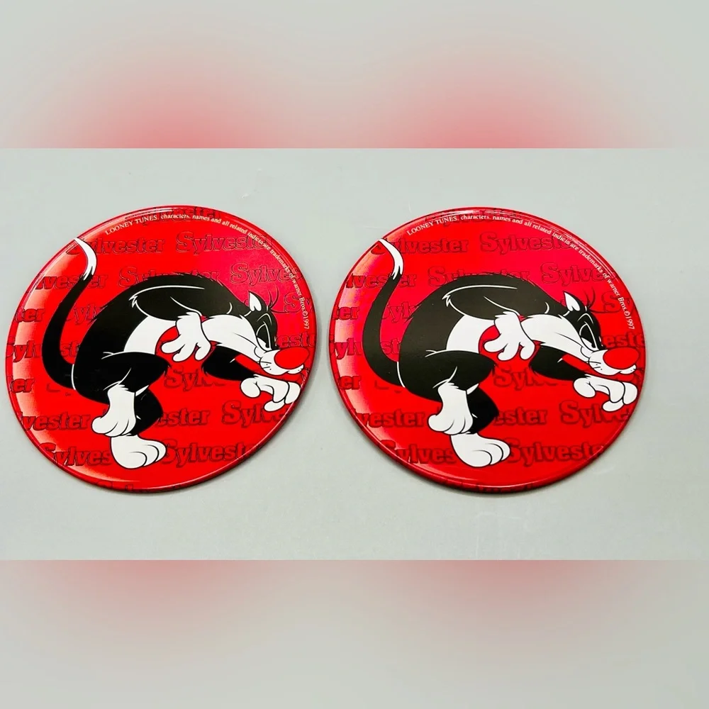 Lot of 7 Looney Tunes Wile E. Coyote Road Runner Tweety Sylvester Coaster Collec